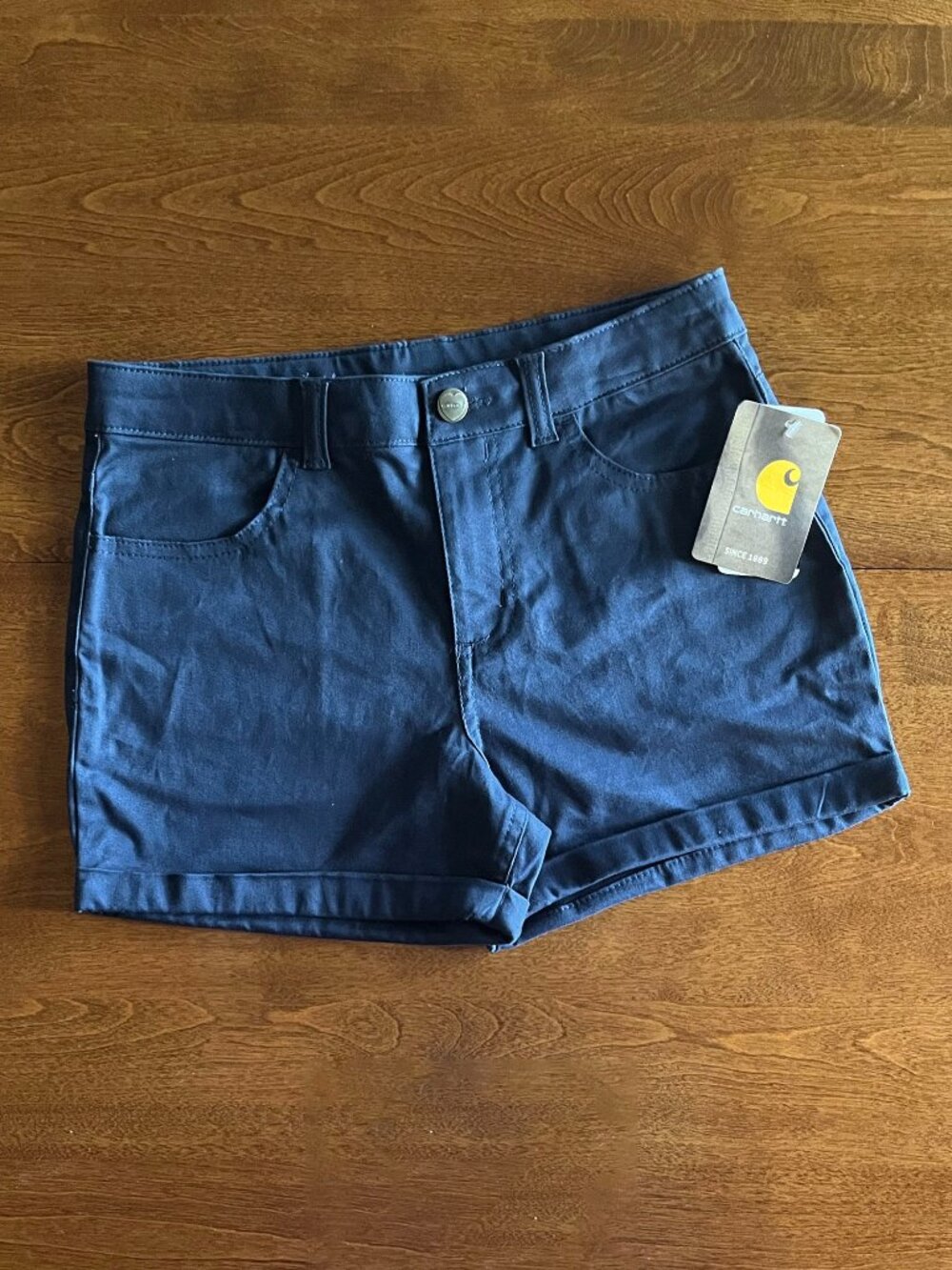 Carhartt navy blue denim shorts 12 NWT